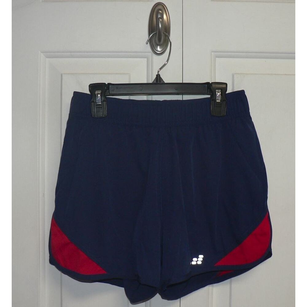 BCG Women's 2-in- 1 Moisture Wicking Running Shorts in Blue/Red XSmall $30